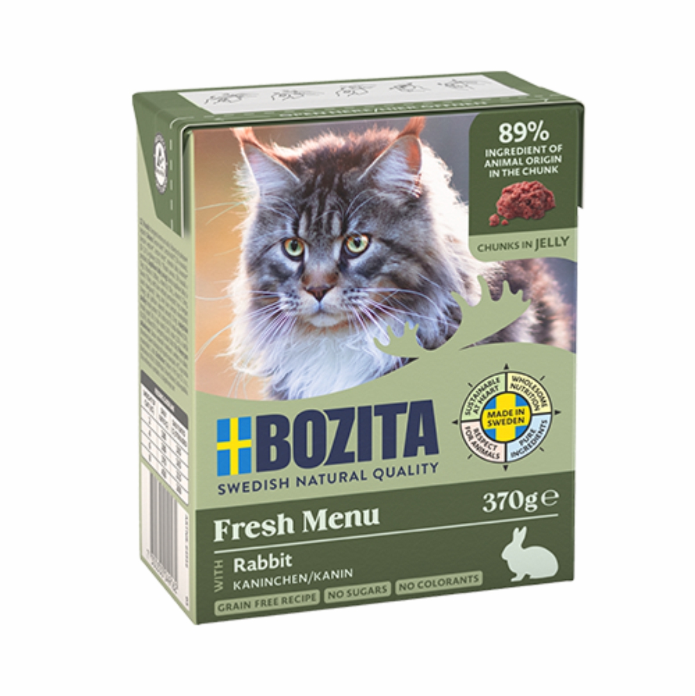 BOZITA Karma Mokra dla Kota Królik w Galarecie ZESTAW 9x370g